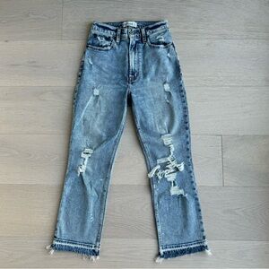 Abercrombie High Rise Ankle Straight Jean